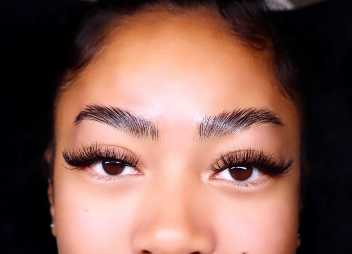 Brow waxing and tinting process