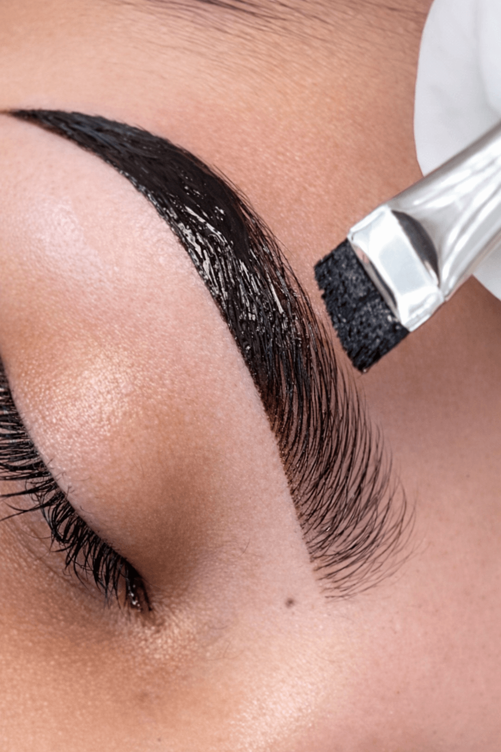 Brow tinting application process